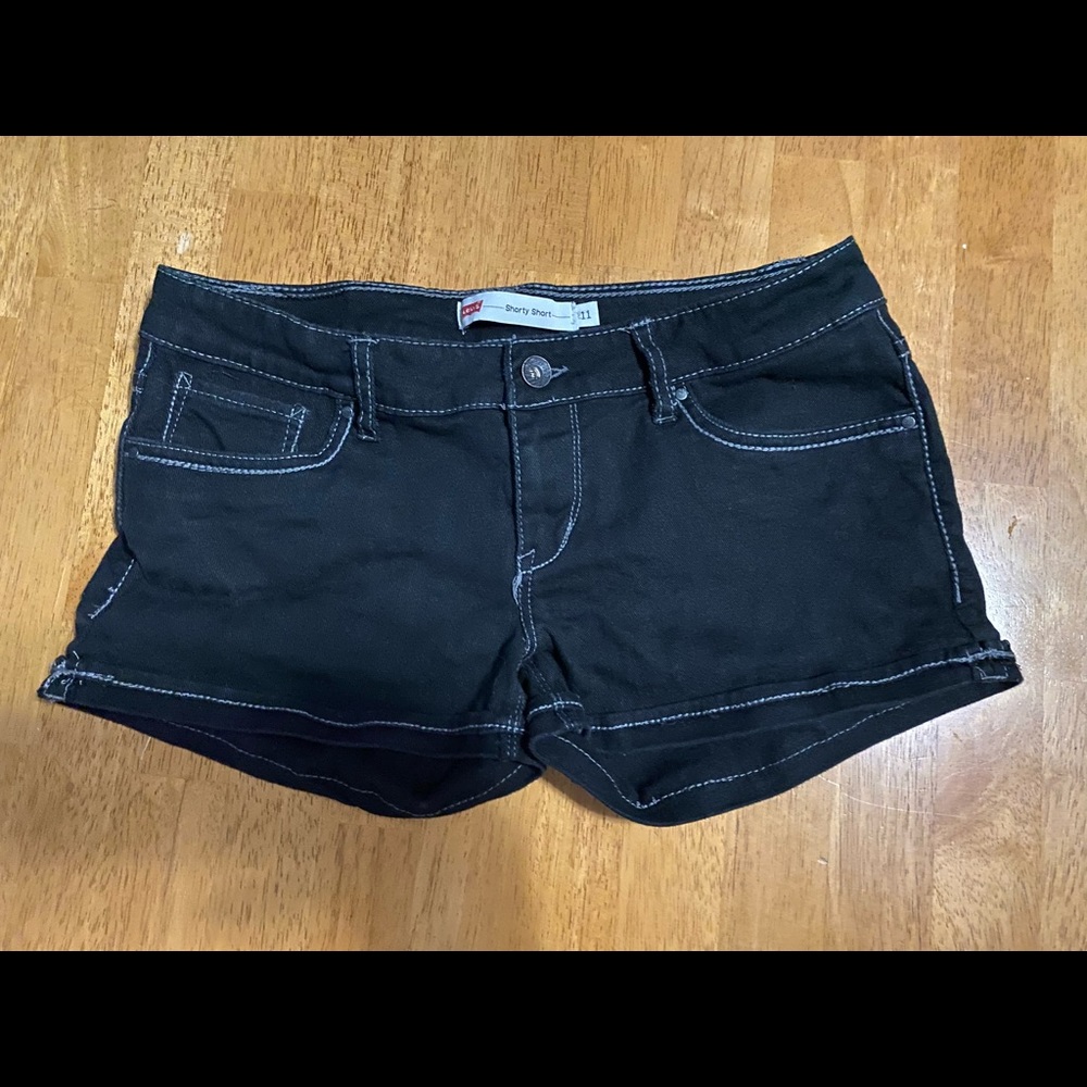 Levi’s Black Shorty Shorts, Sz 11